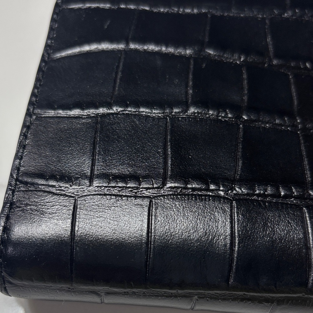 Michael Kors Black Croc-Embossed Wallet with Gold Hardware - Picture 11 of 11